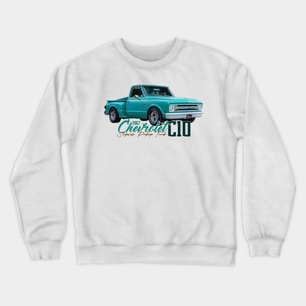 1967 Chevrolet C10 Stepside Pickup Truck Crewneck Sweatshirt by Gestalt Imagery